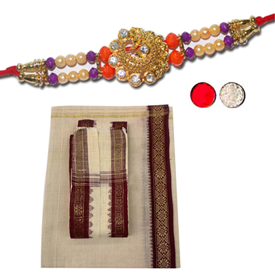 "Rakhi with Dhoti - code RSH06 - Click here to View more details about this Product